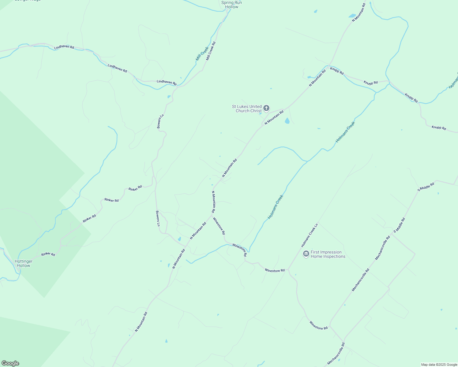 map of restaurants, bars, coffee shops, grocery stores, and more near 19688 North Mountain Road in Timberville
