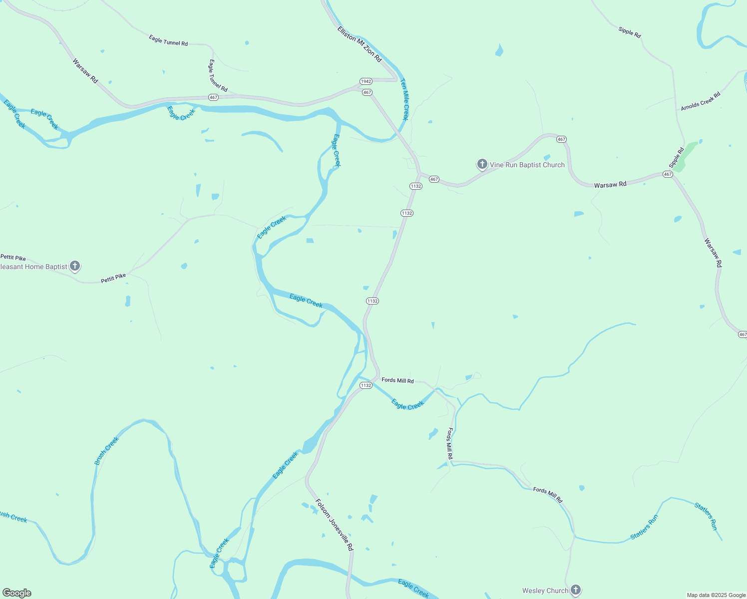 map of restaurants, bars, coffee shops, grocery stores, and more near 5779 Folsom Jonesville Road in Dry Ridge