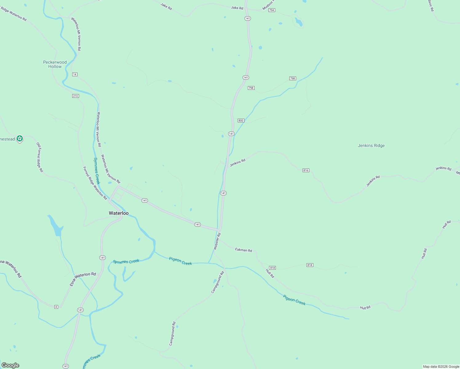 map of restaurants, bars, coffee shops, grocery stores, and more near 21021 Ohio 141 in Patriot