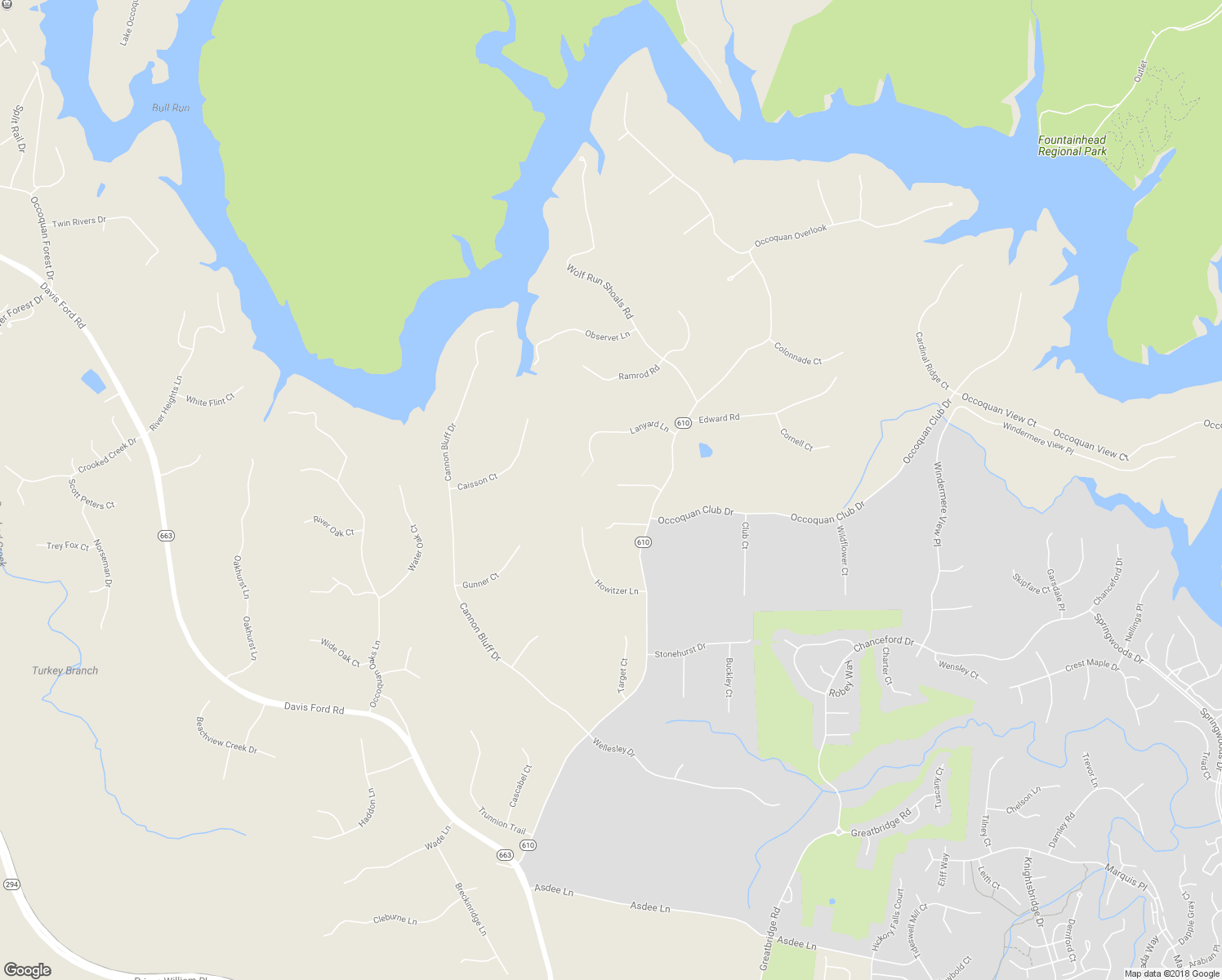 map of restaurants, bars, coffee shops, grocery stores, and more near 4911 Charmed Court in Woodbridge