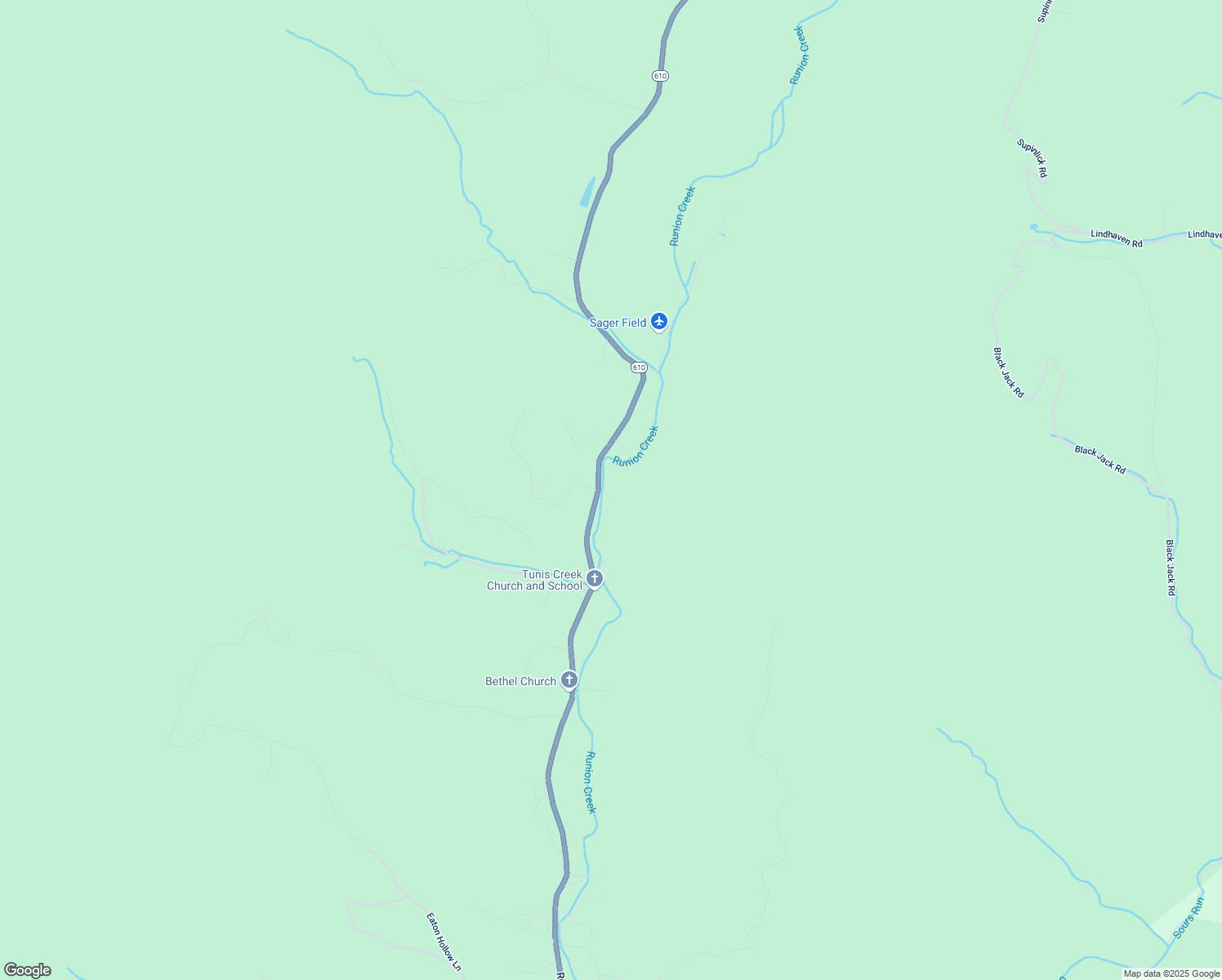 map of restaurants, bars, coffee shops, grocery stores, and more near 18844 Runions Creek Road in Broadway
