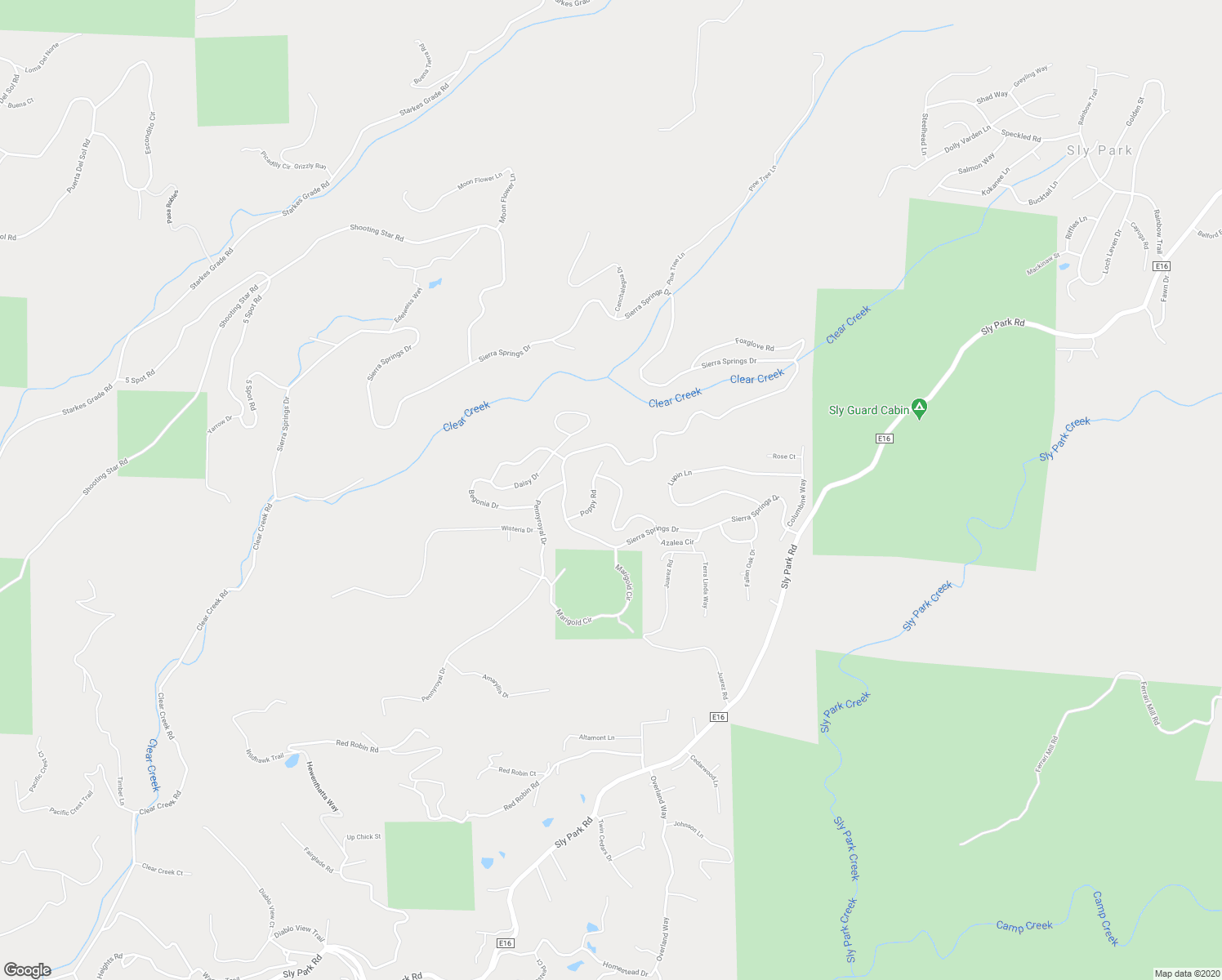 map of restaurants, bars, coffee shops, grocery stores, and more near 5364 Buttercup Drive in Pollock Pines