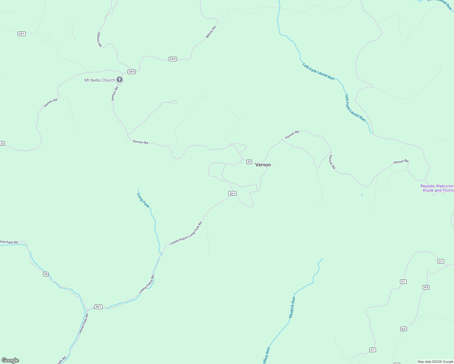 map of restaurants, bars, coffee shops, grocery stores, and more near 644 Laurel Patch-Long Fork Road in Flatwoods