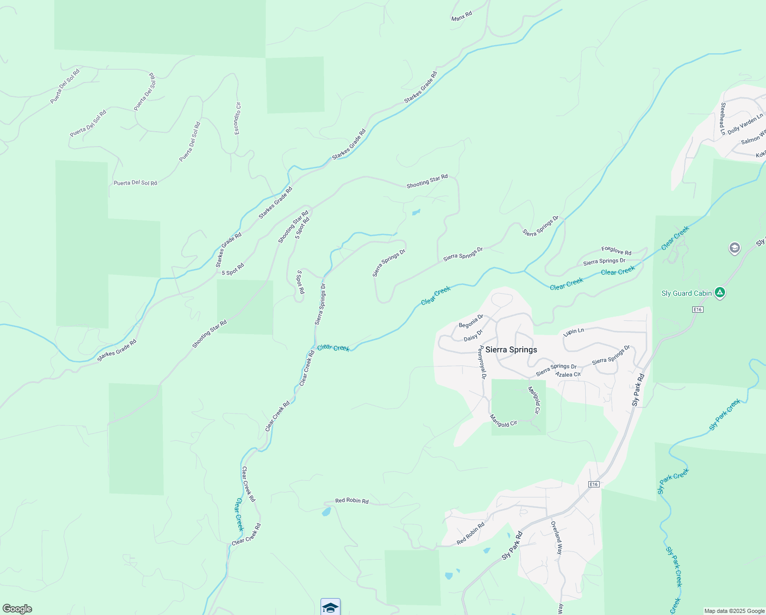 map of restaurants, bars, coffee shops, grocery stores, and more near 4432 Sierra Springs Drive in Pollock Pines