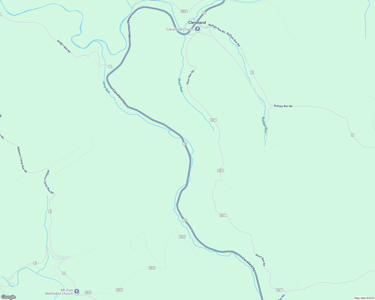 map of restaurants, bars, coffee shops, grocery stores, and more near Mountain Parkway in Rock Cave