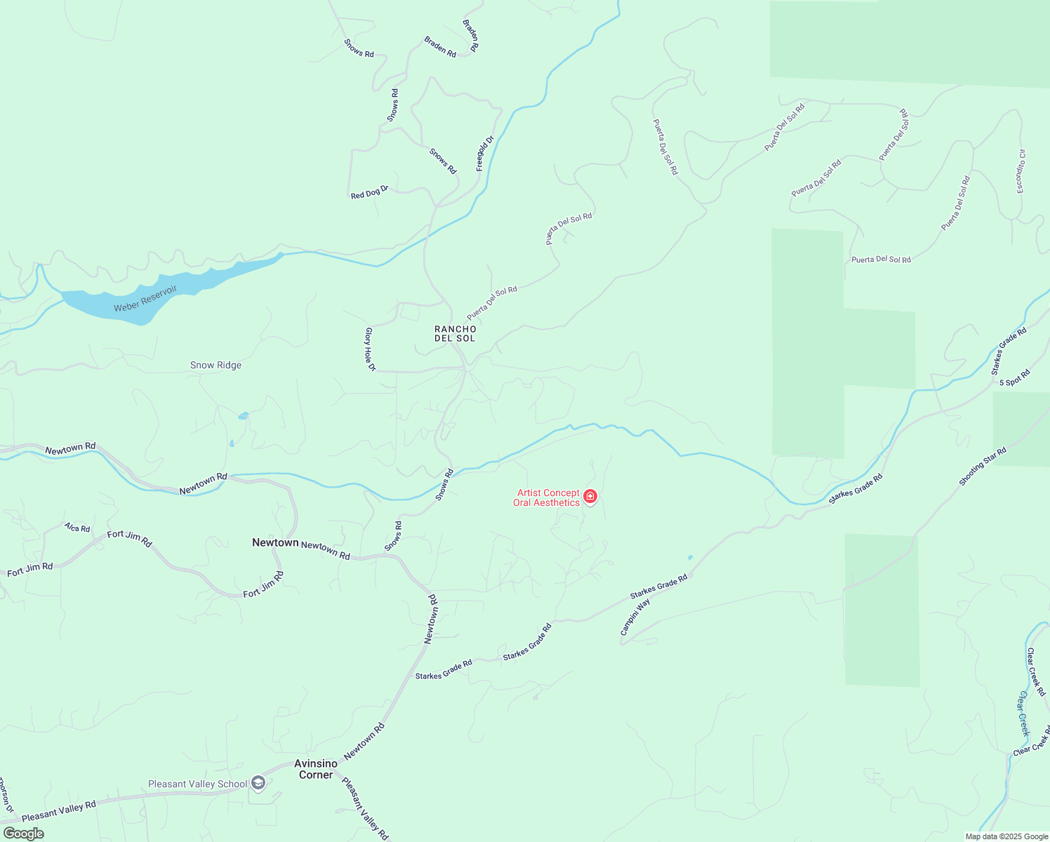 map of restaurants, bars, coffee shops, grocery stores, and more near 3960 Nisenan Trail in Placerville