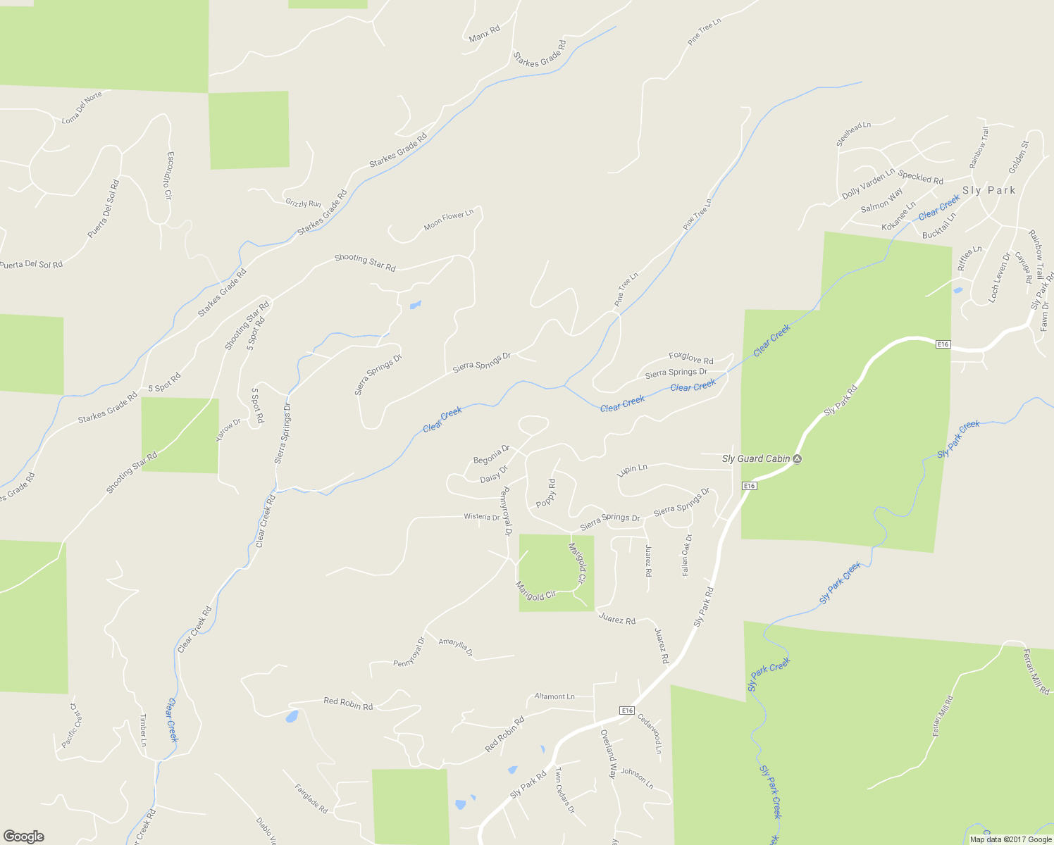 map of restaurants, bars, coffee shops, grocery stores, and more near 5651 Daisy Drive in Pollock Pines