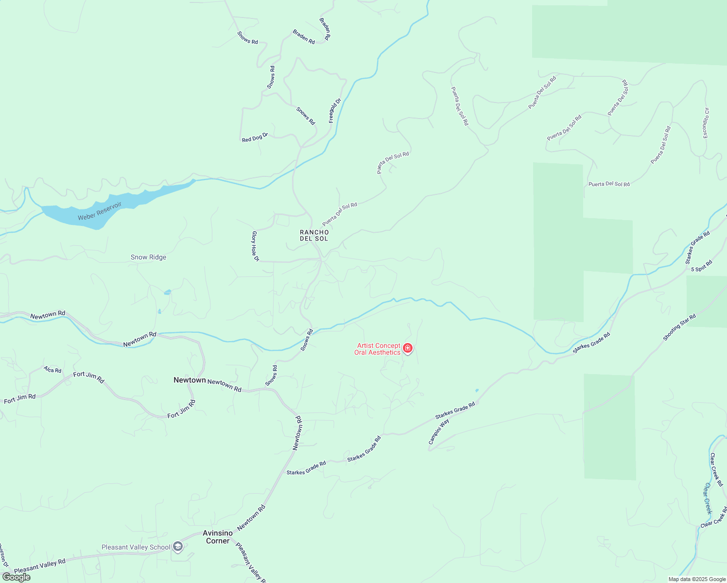 map of restaurants, bars, coffee shops, grocery stores, and more near 3960 Nisenan Trail in Placerville