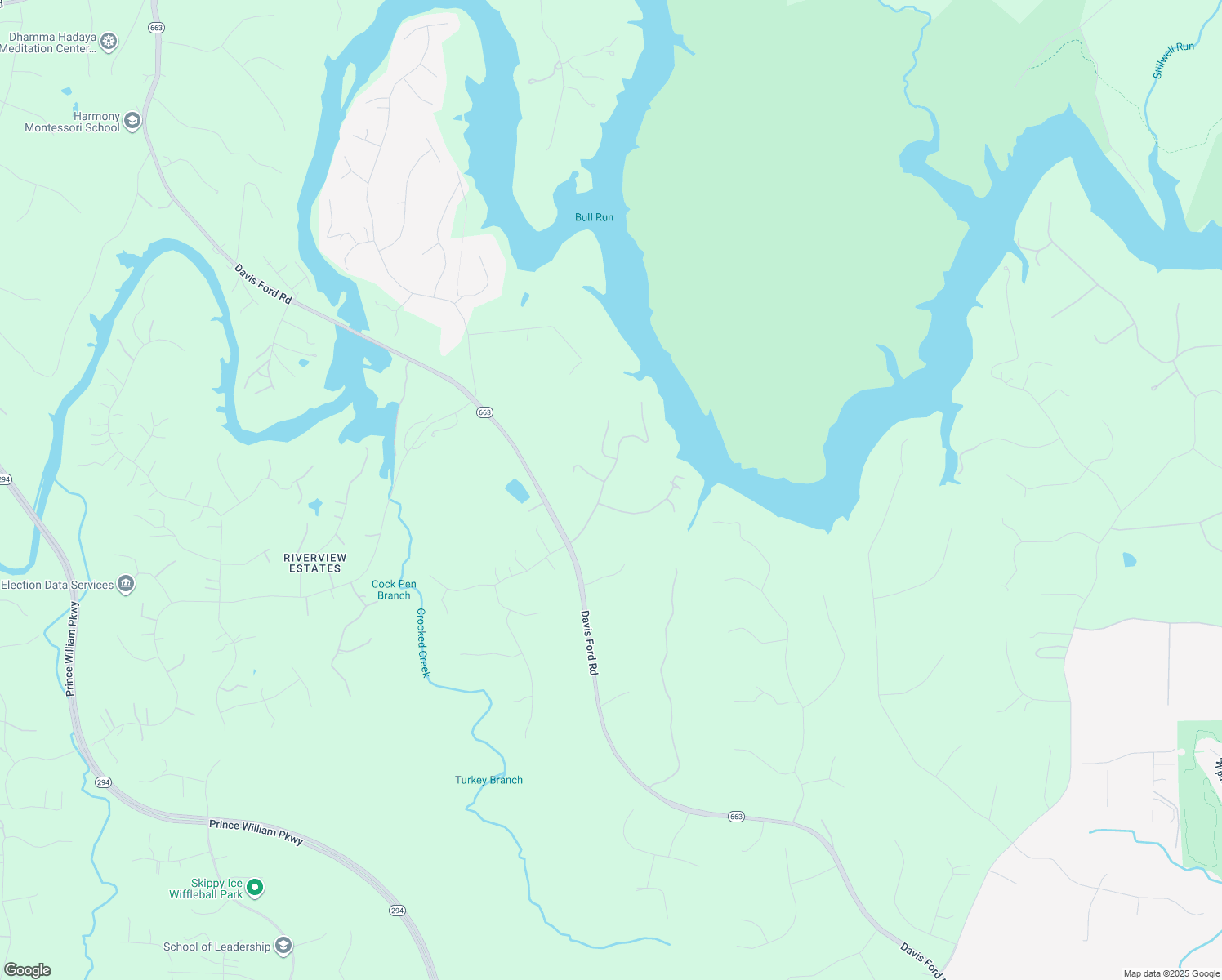 map of restaurants, bars, coffee shops, grocery stores, and more near 11251 River Heights Lane in Manassas