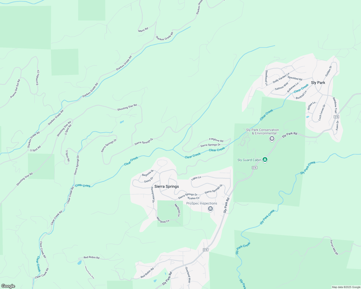 map of restaurants, bars, coffee shops, grocery stores, and more near 4952 Sierra Springs Drive in Pollock Pines