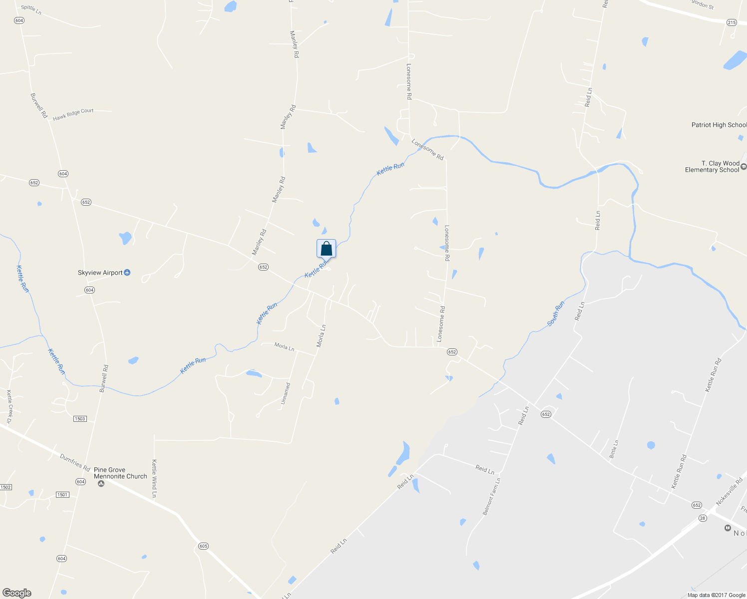 map of restaurants, bars, coffee shops, grocery stores, and more near 14018 Fitzwater Drive in Nokesville