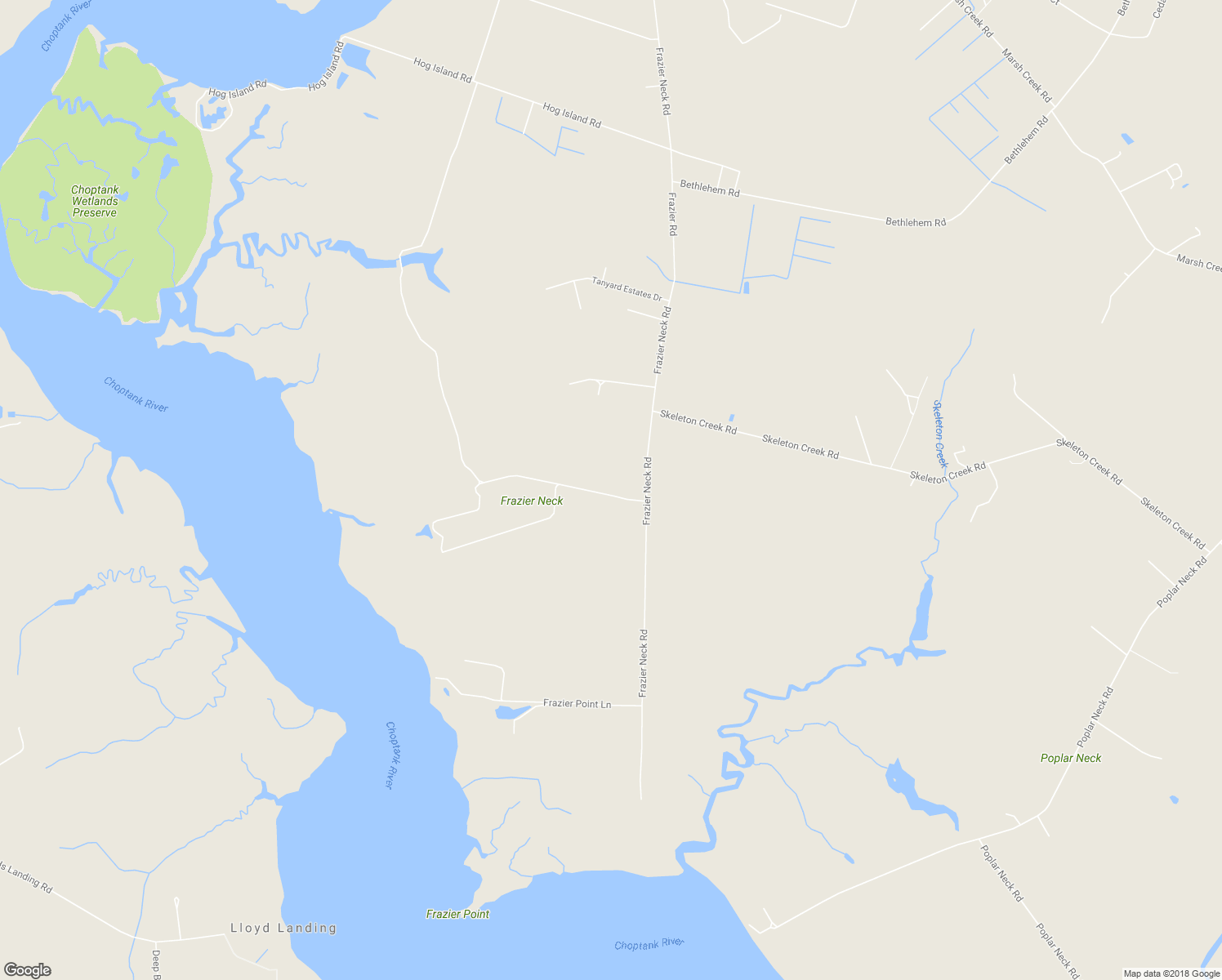 map of restaurants, bars, coffee shops, grocery stores, and more near 3890 Frazier Neck Road in Preston