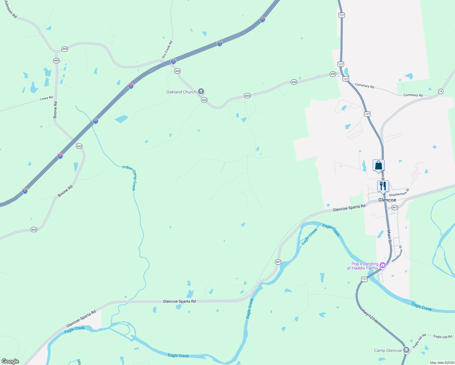 map of restaurants, bars, coffee shops, grocery stores, and more near 105 Heritage Drive in Sparta