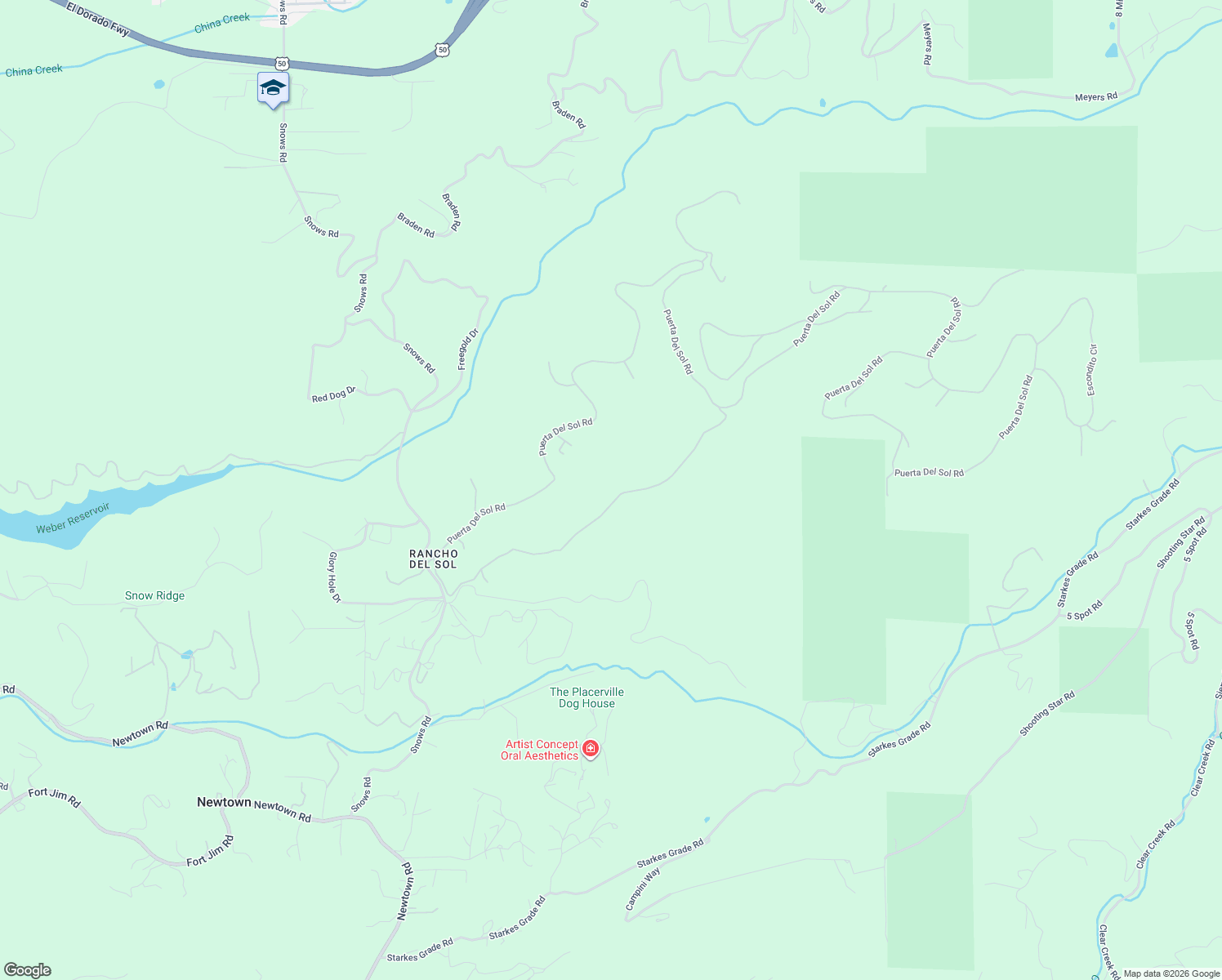 map of restaurants, bars, coffee shops, grocery stores, and more near 3000 Espina Loma Drive in Camino