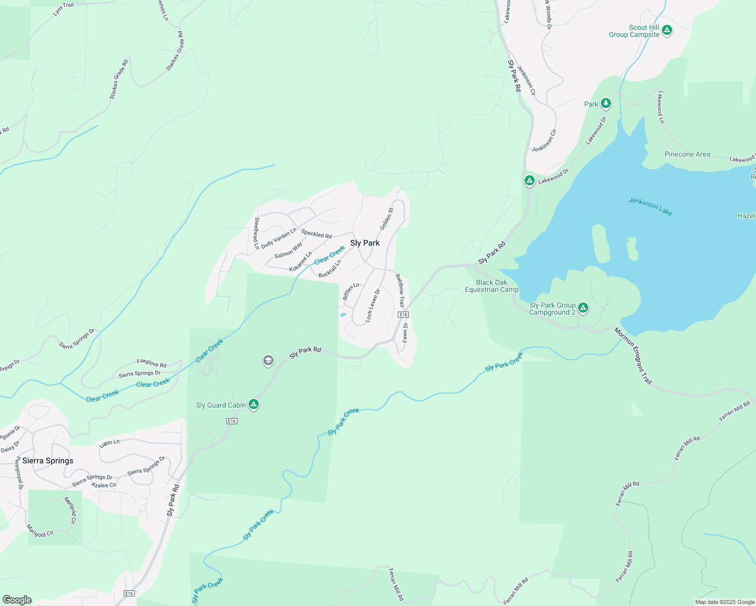 map of restaurants, bars, coffee shops, grocery stores, and more near 5085 Loch Leven Drive in Pollock Pines