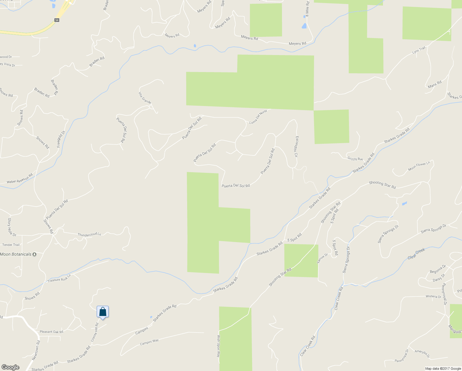 map of restaurants, bars, coffee shops, grocery stores, and more near 6035 Puerta Del Sol Road in Camino