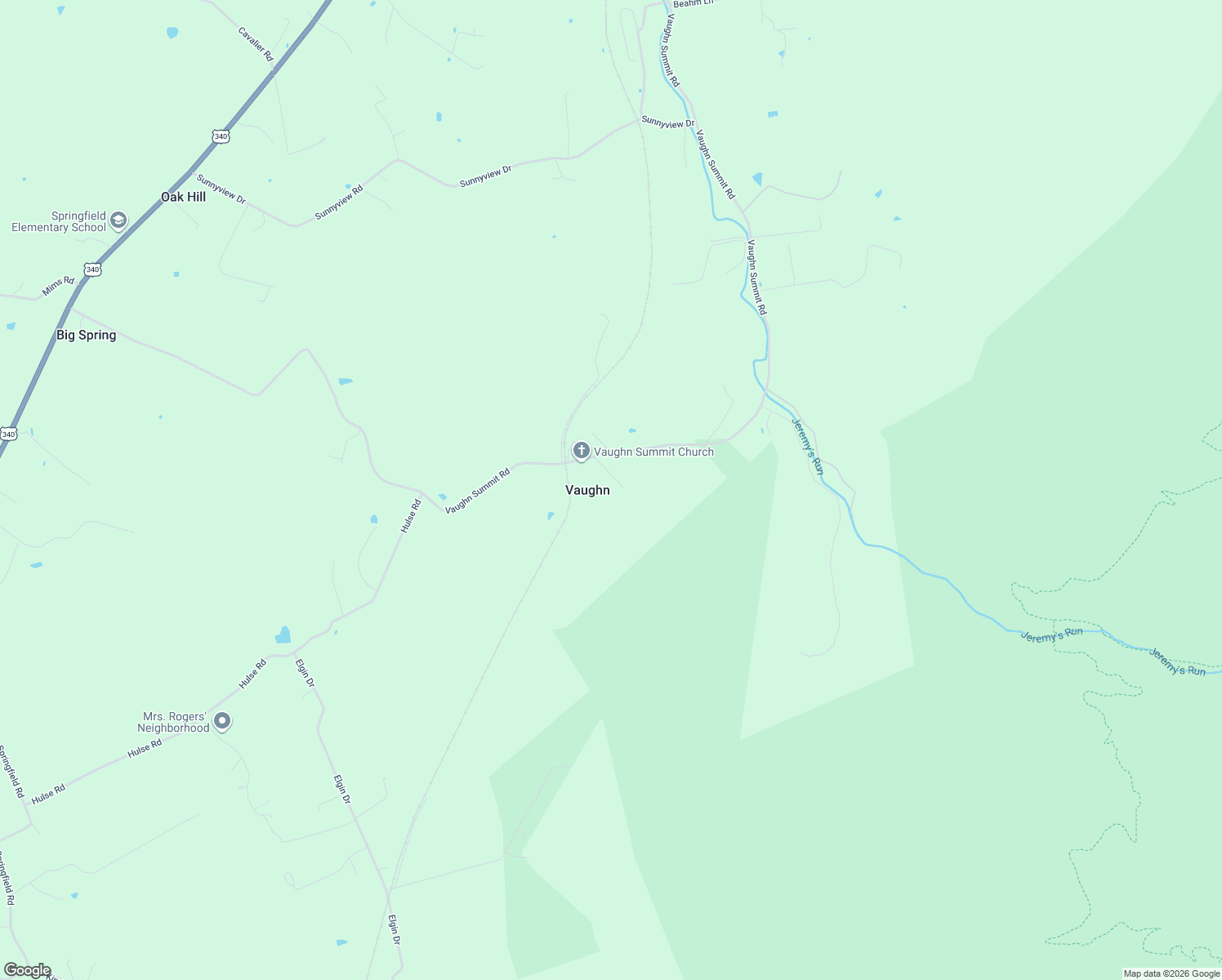 map of restaurants, bars, coffee shops, grocery stores, and more near 1984 Vaughn Summit Road in Luray