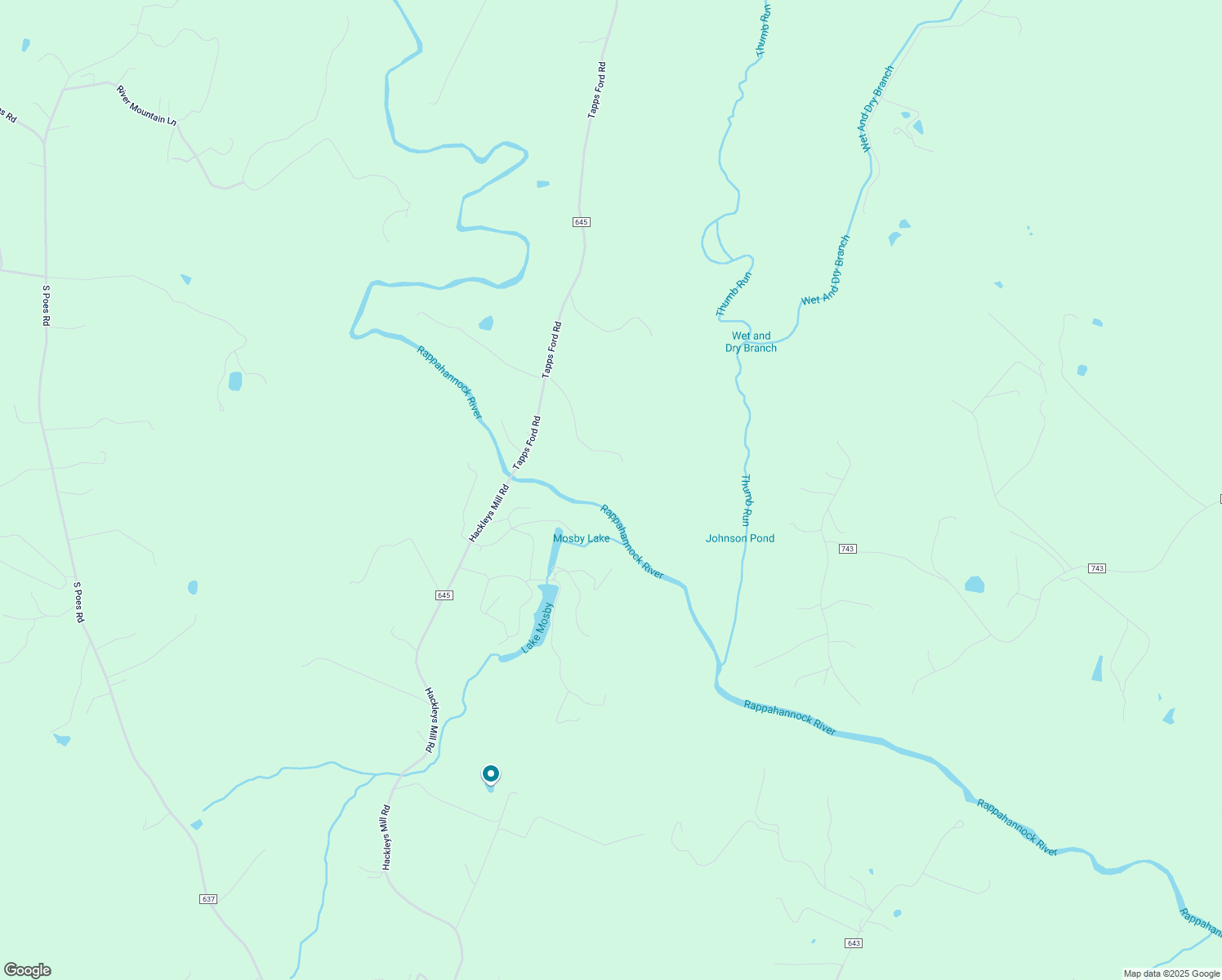 map of restaurants, bars, coffee shops, grocery stores, and more near 7525 Tapps Ford Road in Amissville