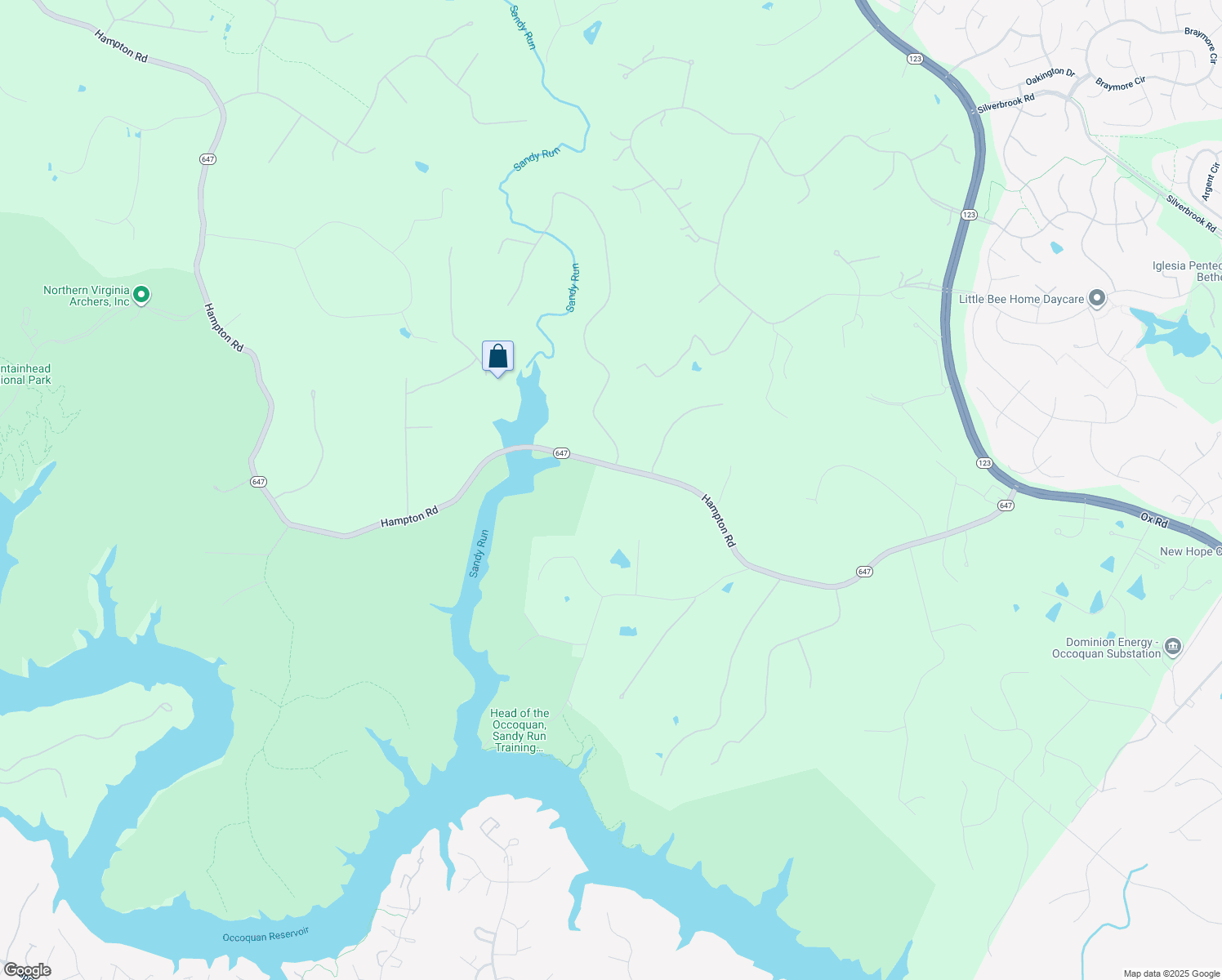 map of restaurants, bars, coffee shops, grocery stores, and more near 10211 Hampton Road in Fairfax Station