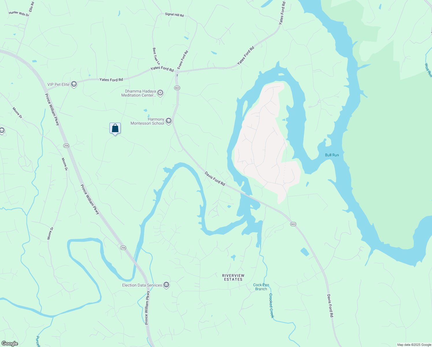 map of restaurants, bars, coffee shops, grocery stores, and more near 10806 Gladney Drive in Manassas
