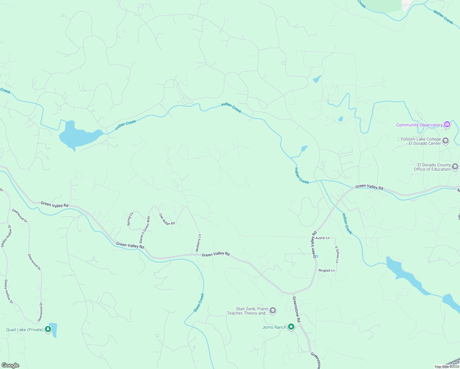 map of restaurants, bars, coffee shops, grocery stores, and more near 5800 Dragon Springs Road in Placerville