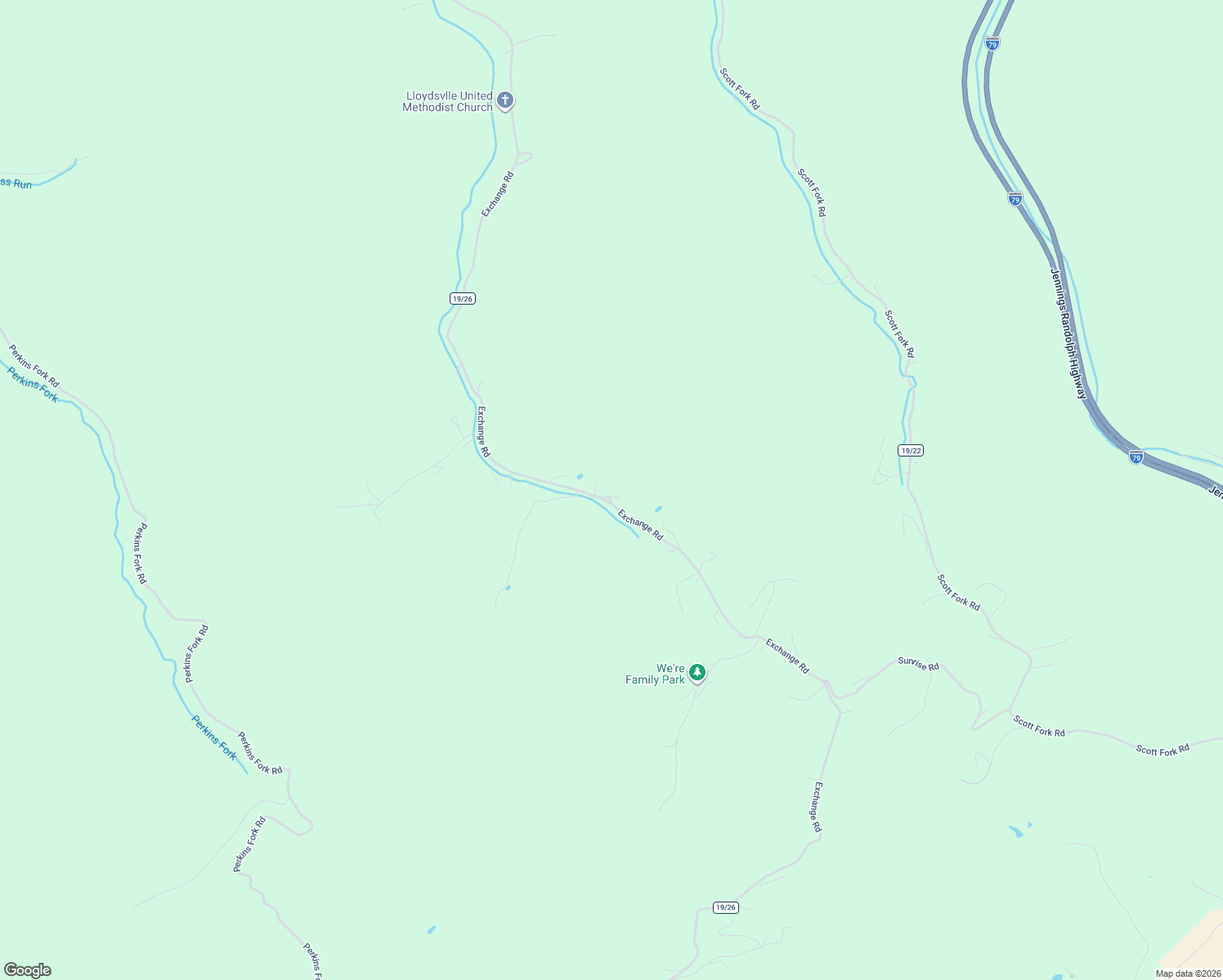 map of restaurants, bars, coffee shops, grocery stores, and more near 3082 Exchange Road in Exchange