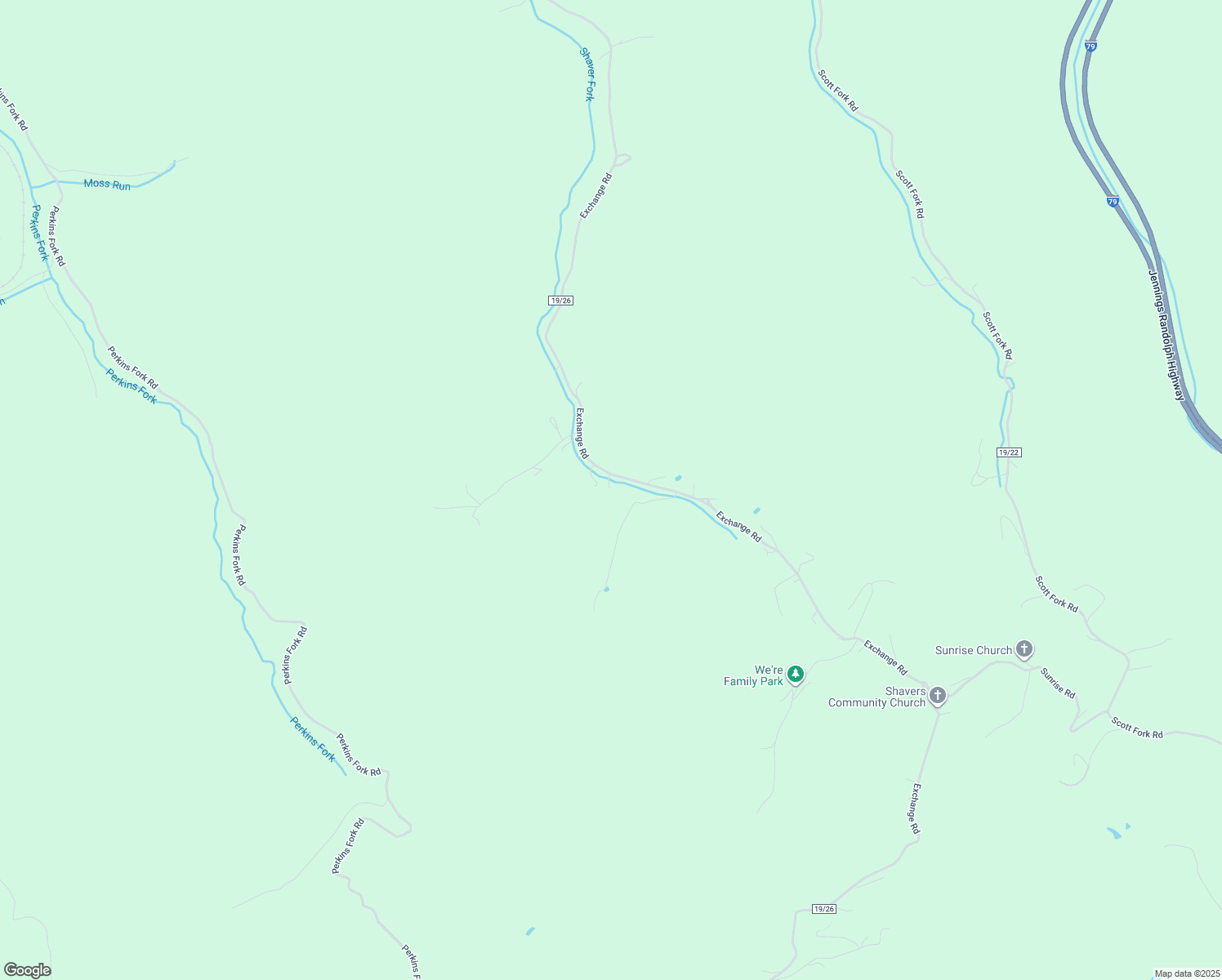 map of restaurants, bars, coffee shops, grocery stores, and more near 3373 Exchange Road in Exchange