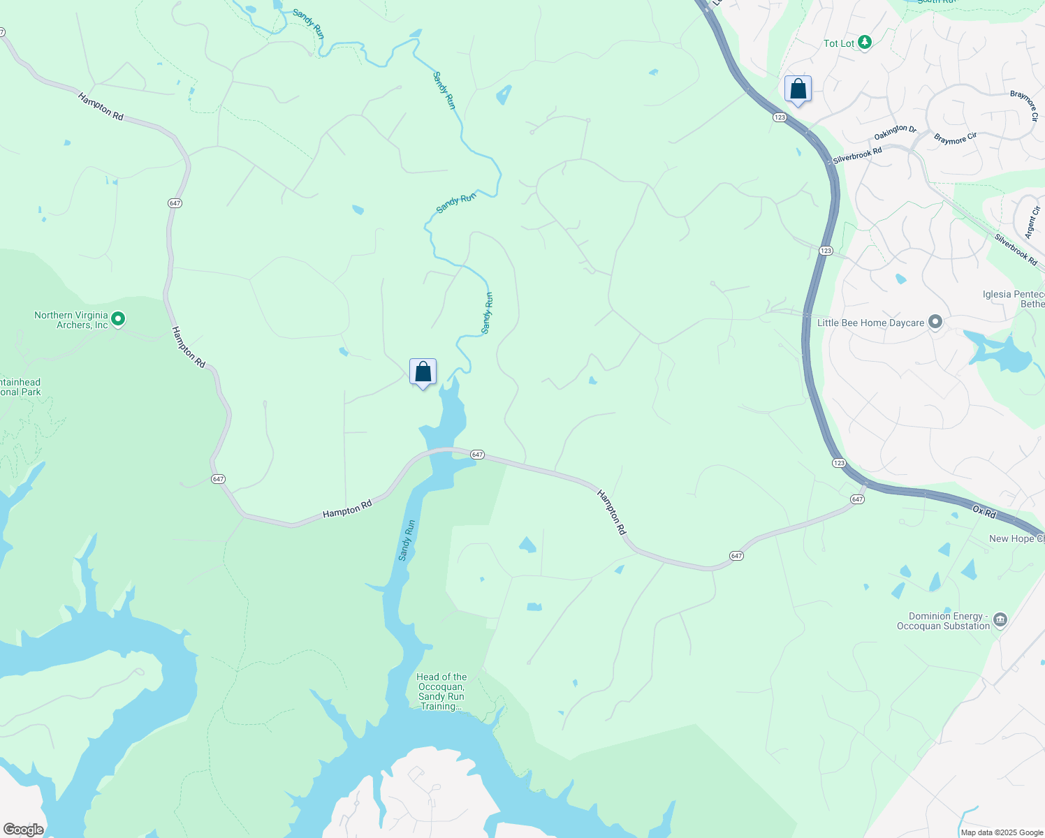 map of restaurants, bars, coffee shops, grocery stores, and more near 8601 Cathedral Forest Drive in Fairfax Station