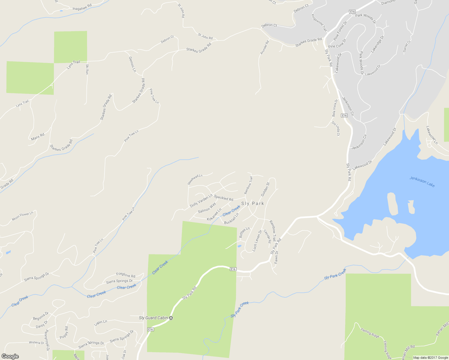 map of restaurants, bars, coffee shops, grocery stores, and more near 6284 Greyling Way in Pollock Pines