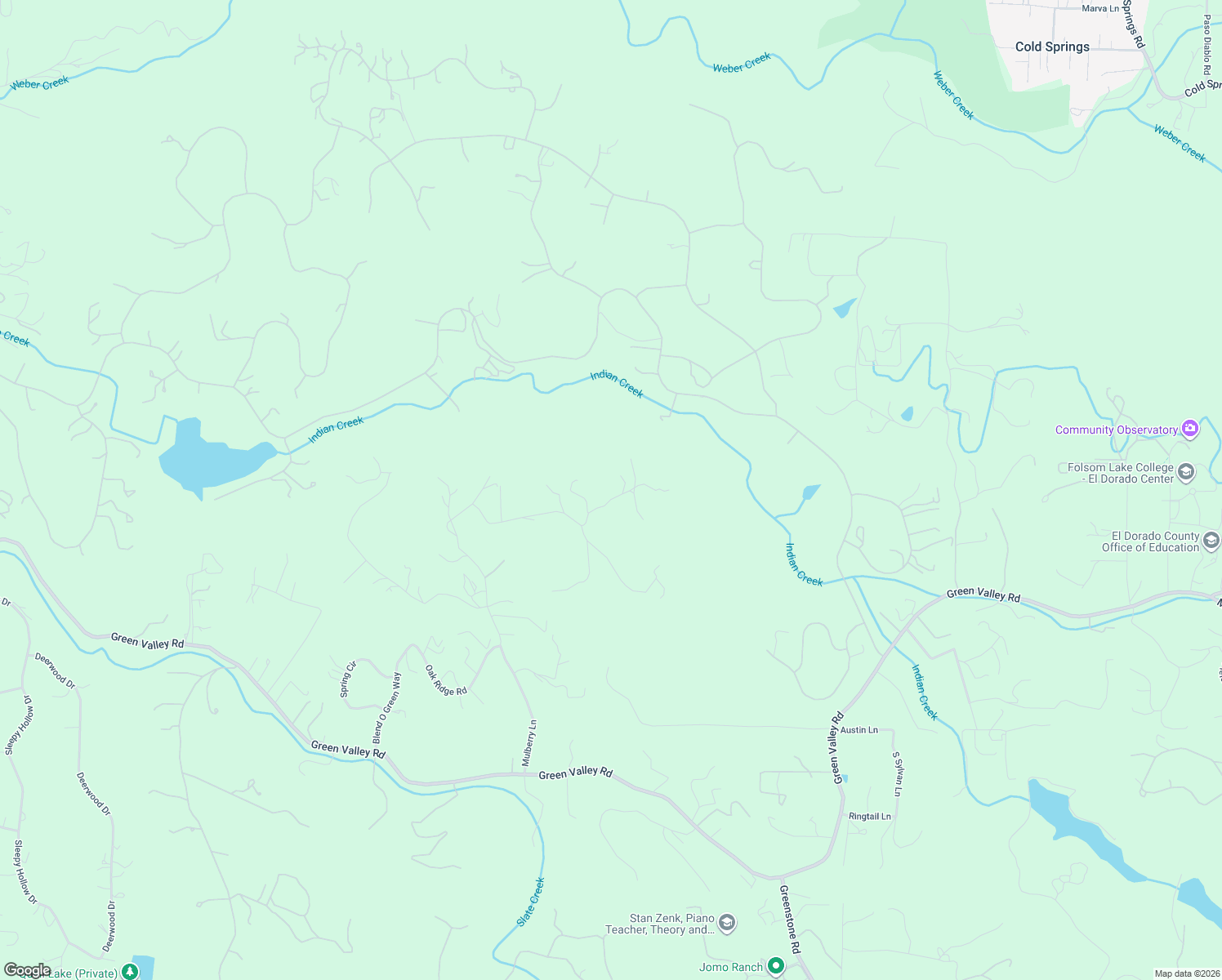 map of restaurants, bars, coffee shops, grocery stores, and more near 2131 Cabiao Road in Placerville