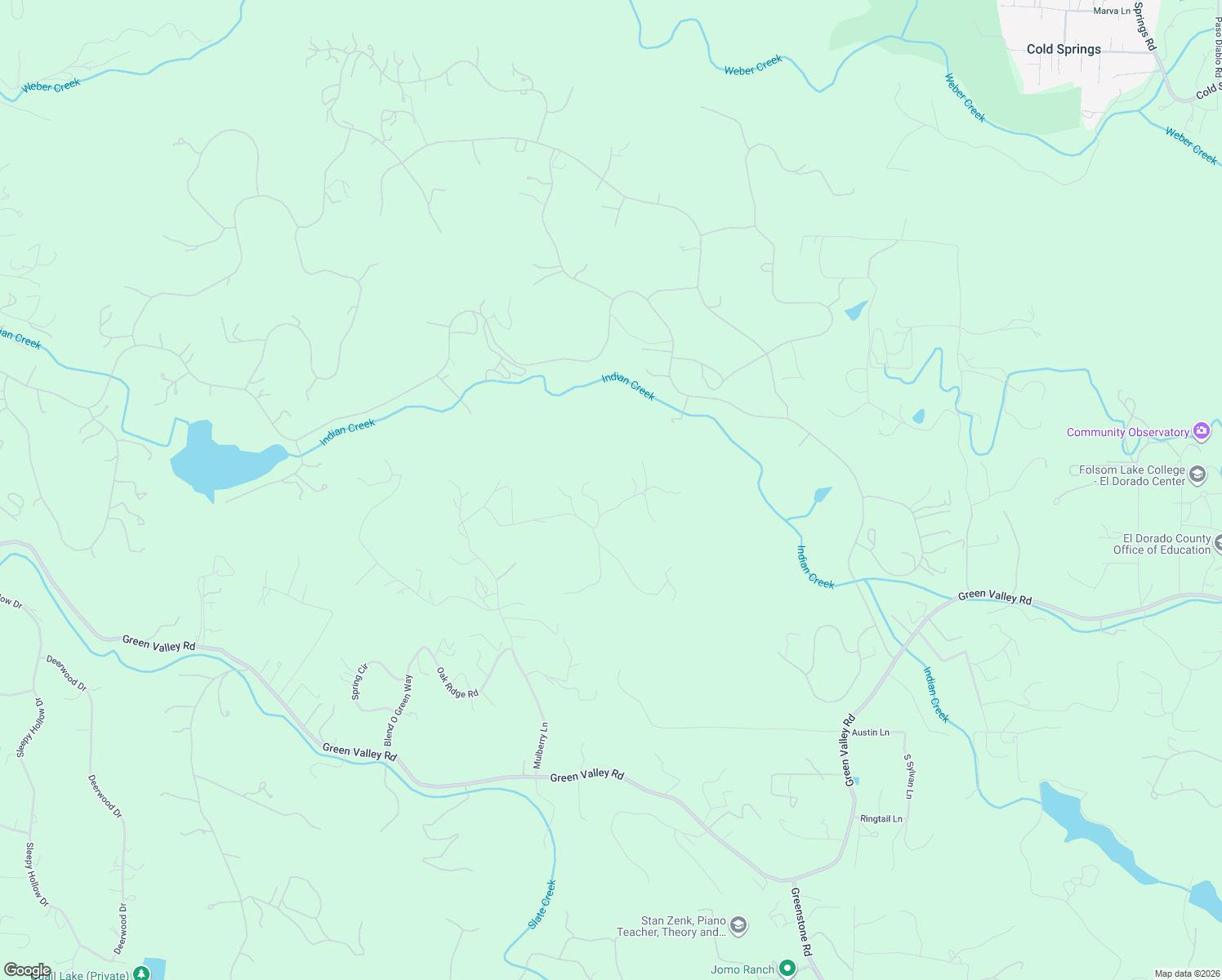 map of restaurants, bars, coffee shops, grocery stores, and more near 2131 Cabiao Road in Placerville