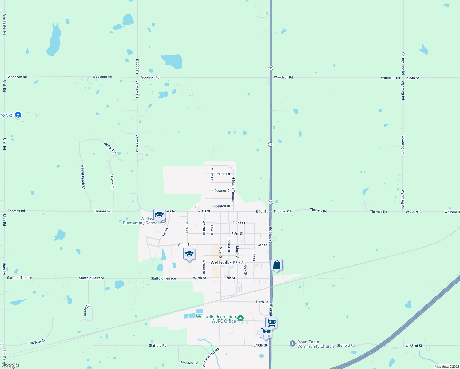 map of restaurants, bars, coffee shops, grocery stores, and more near 240 Edgewood Dr in Wellsville
