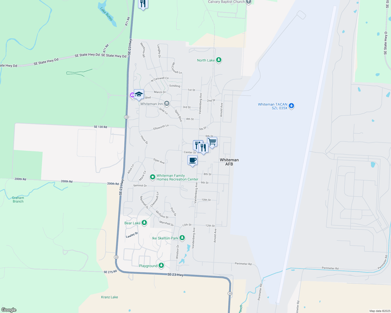 Whiteman Air Force Base MO Walk Score