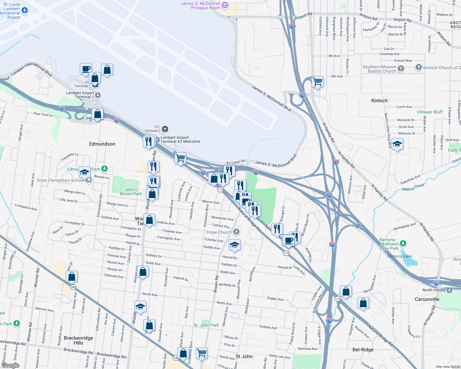 9801 Natural Bridge Road, St. Louis MO Walk Score