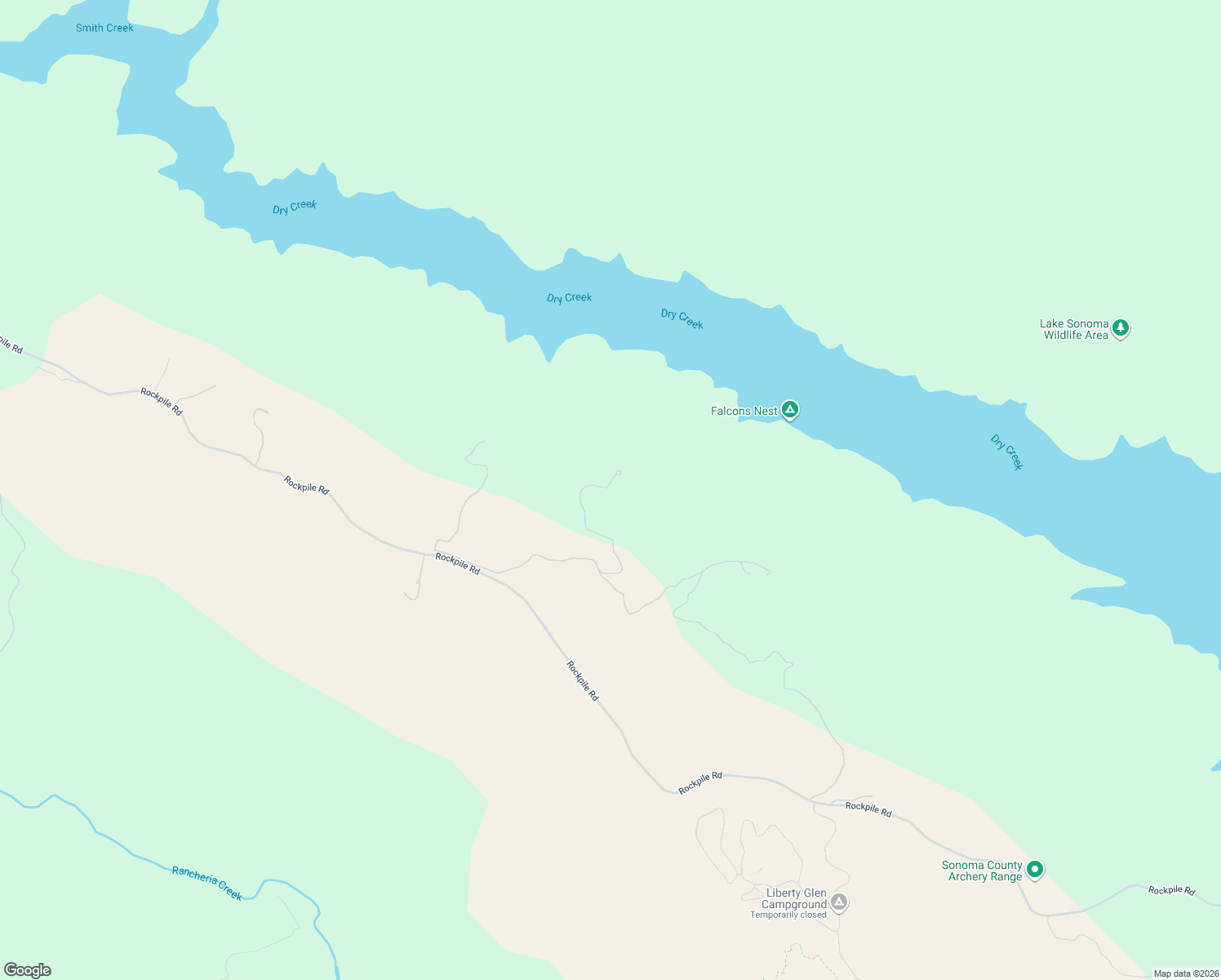 map of restaurants, bars, coffee shops, grocery stores, and more near 13700 Rockpile Road in Geyserville