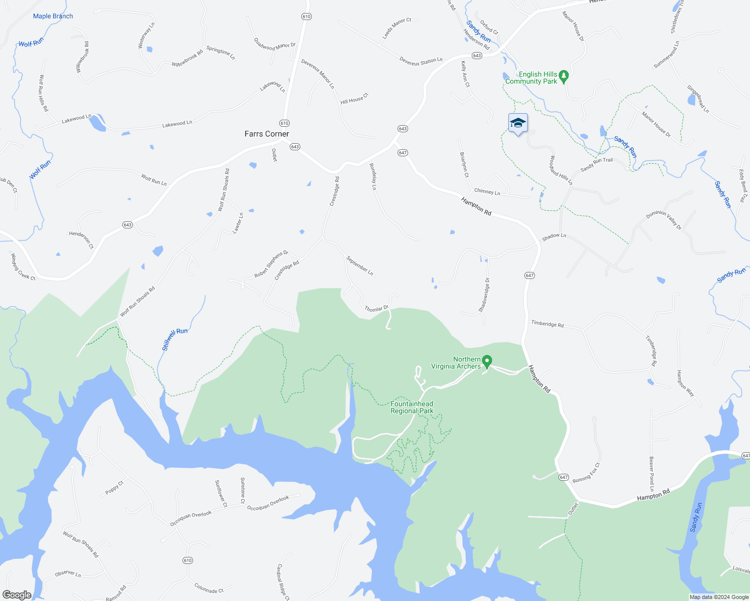 map of restaurants, bars, coffee shops, grocery stores, and more near 11230 Thomlar Drive in Fairfax Station