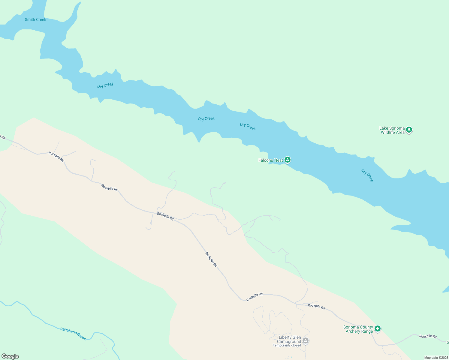 map of restaurants, bars, coffee shops, grocery stores, and more near 13700 Rockpile Road in Geyserville