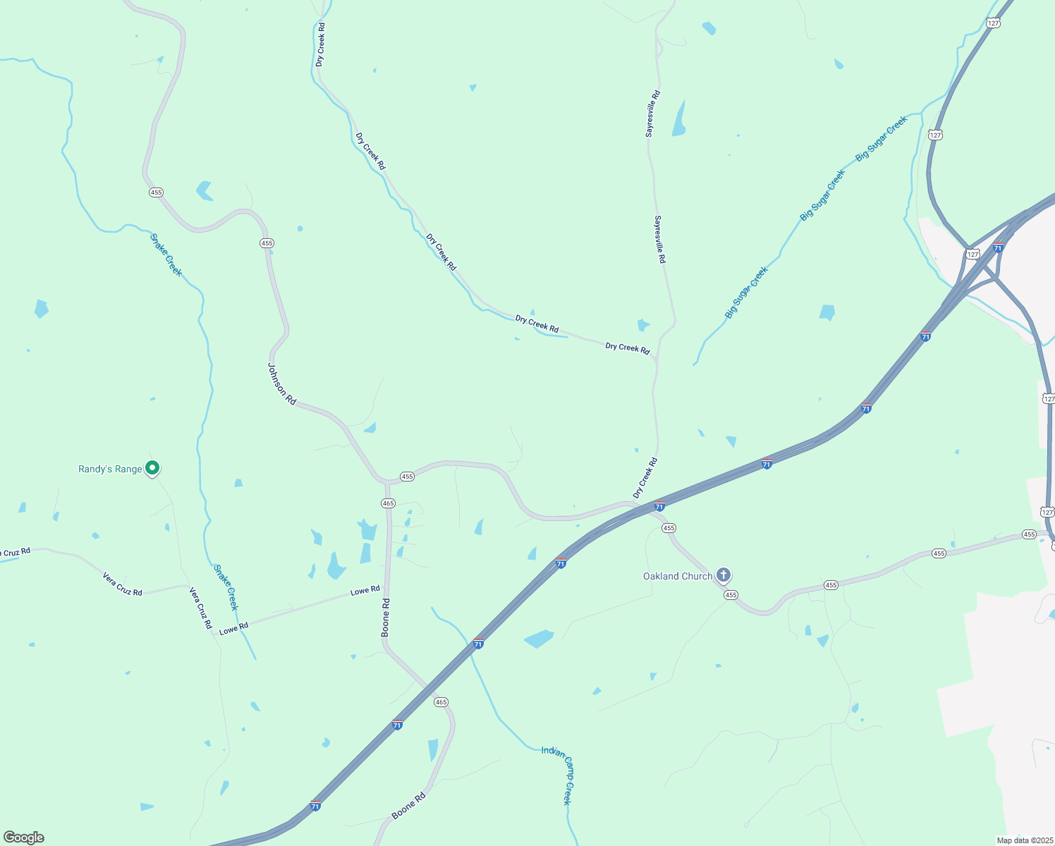 map of restaurants, bars, coffee shops, grocery stores, and more near Johnson Road in Warsaw