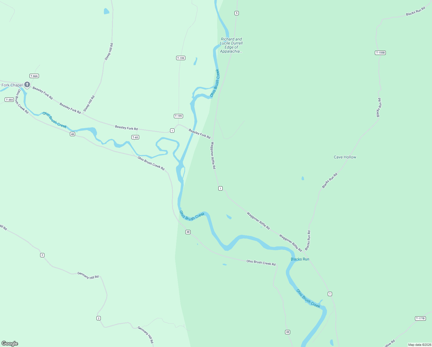map of restaurants, bars, coffee shops, grocery stores, and more near 2221 Waggoner Riffle Road in West Union