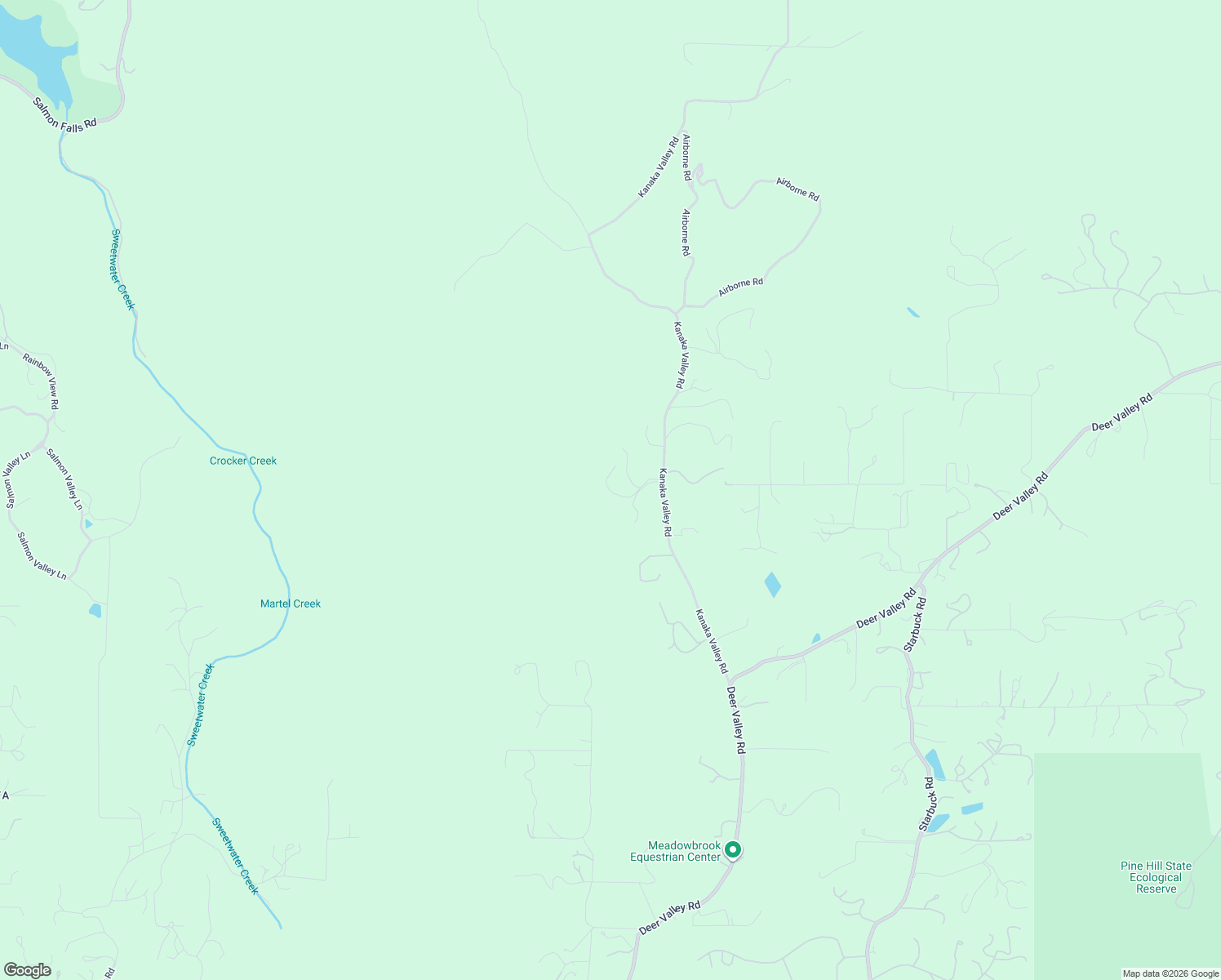 map of restaurants, bars, coffee shops, grocery stores, and more near 1400 Kanaka Valley Road in Rescue