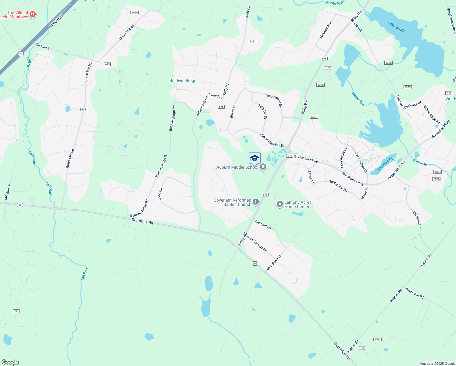 map of restaurants, bars, coffee shops, grocery stores, and more near 7267 Earlys Road in Warrenton
