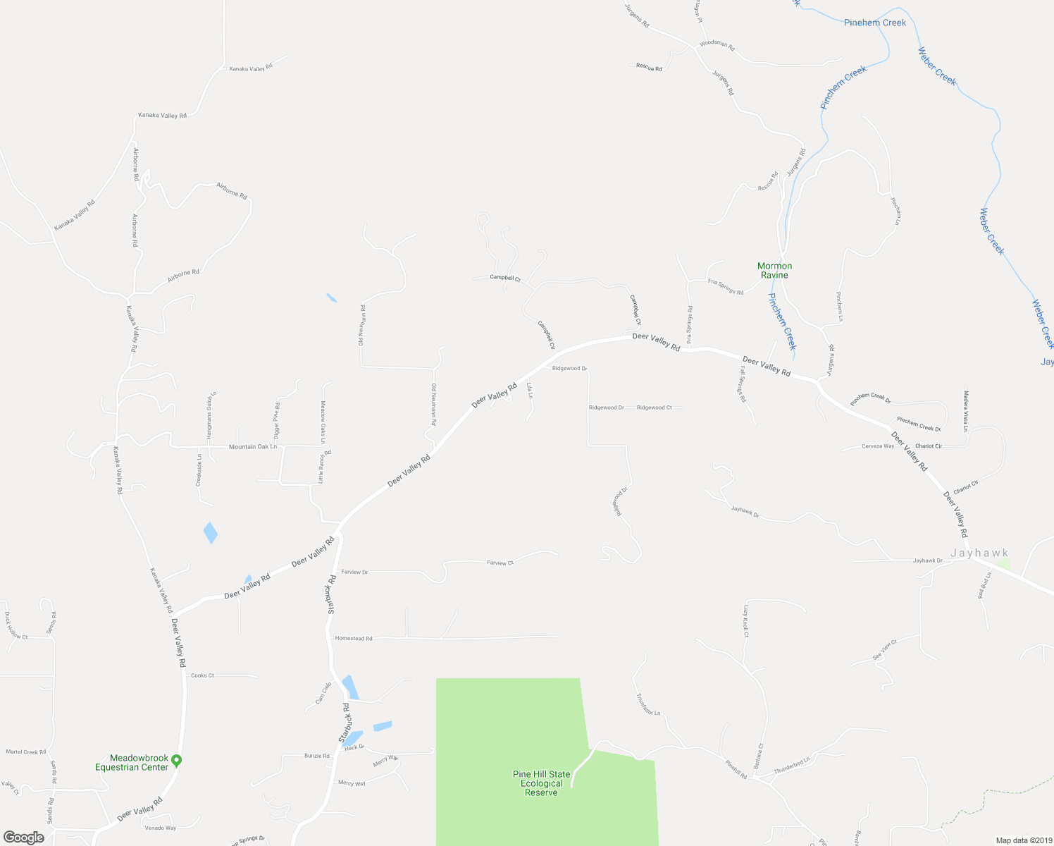 map of restaurants, bars, coffee shops, grocery stores, and more near 1360 Lila Lane in Rescue