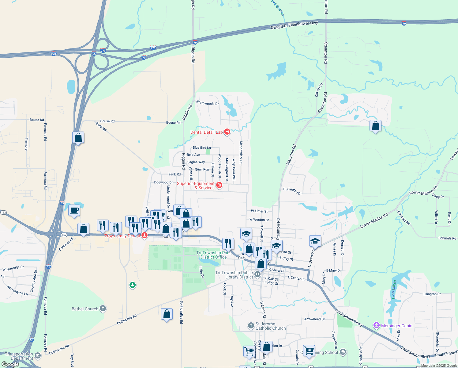 529 Mockingbird Street, Troy IL Walk Score