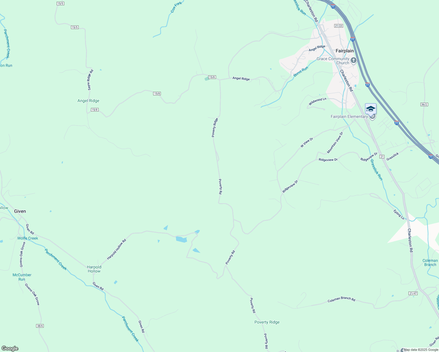 map of restaurants, bars, coffee shops, grocery stores, and more near County Road 21/27 in Ripley