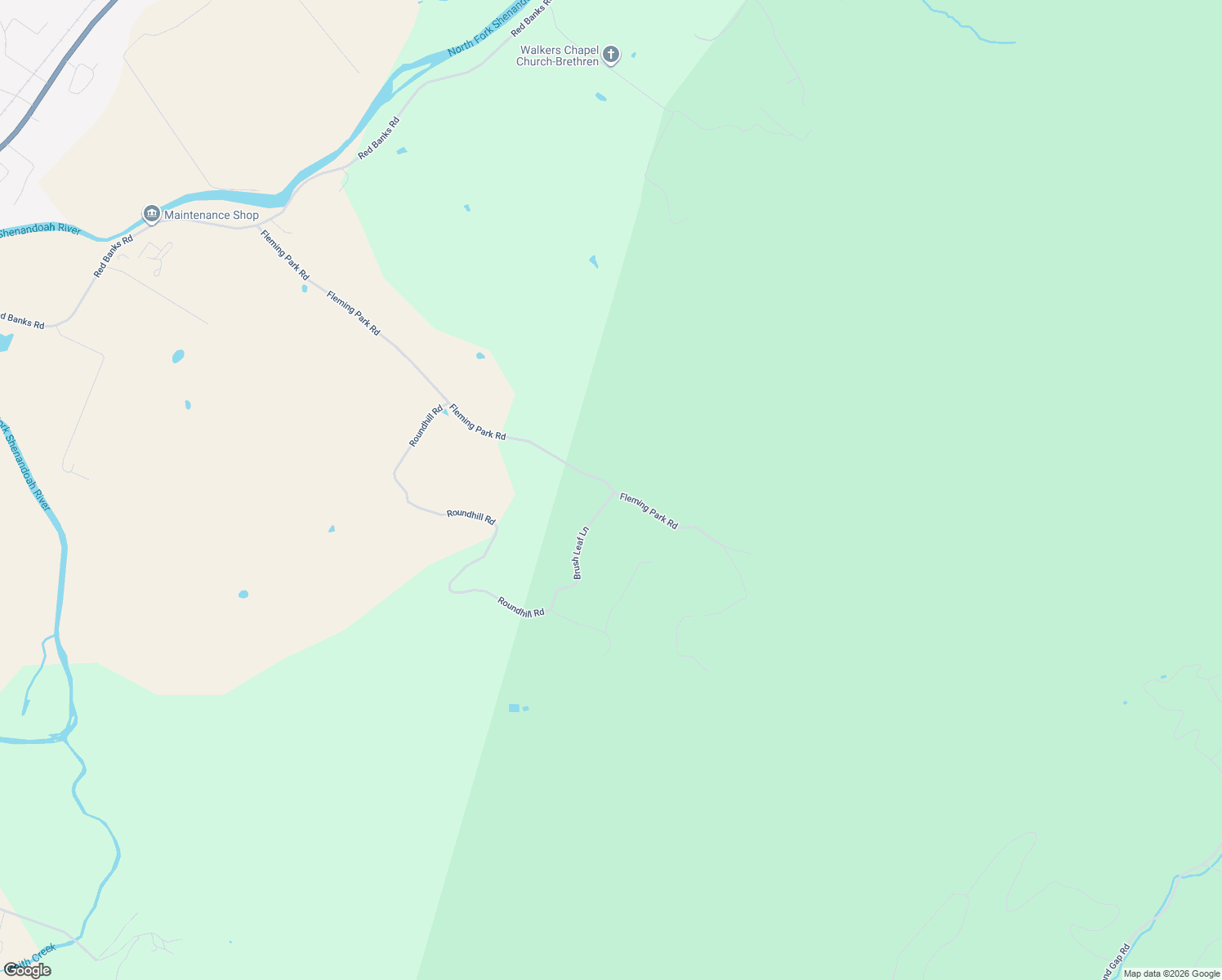 map of restaurants, bars, coffee shops, grocery stores, and more near 1592 Fleming Park Road in Mount Jackson