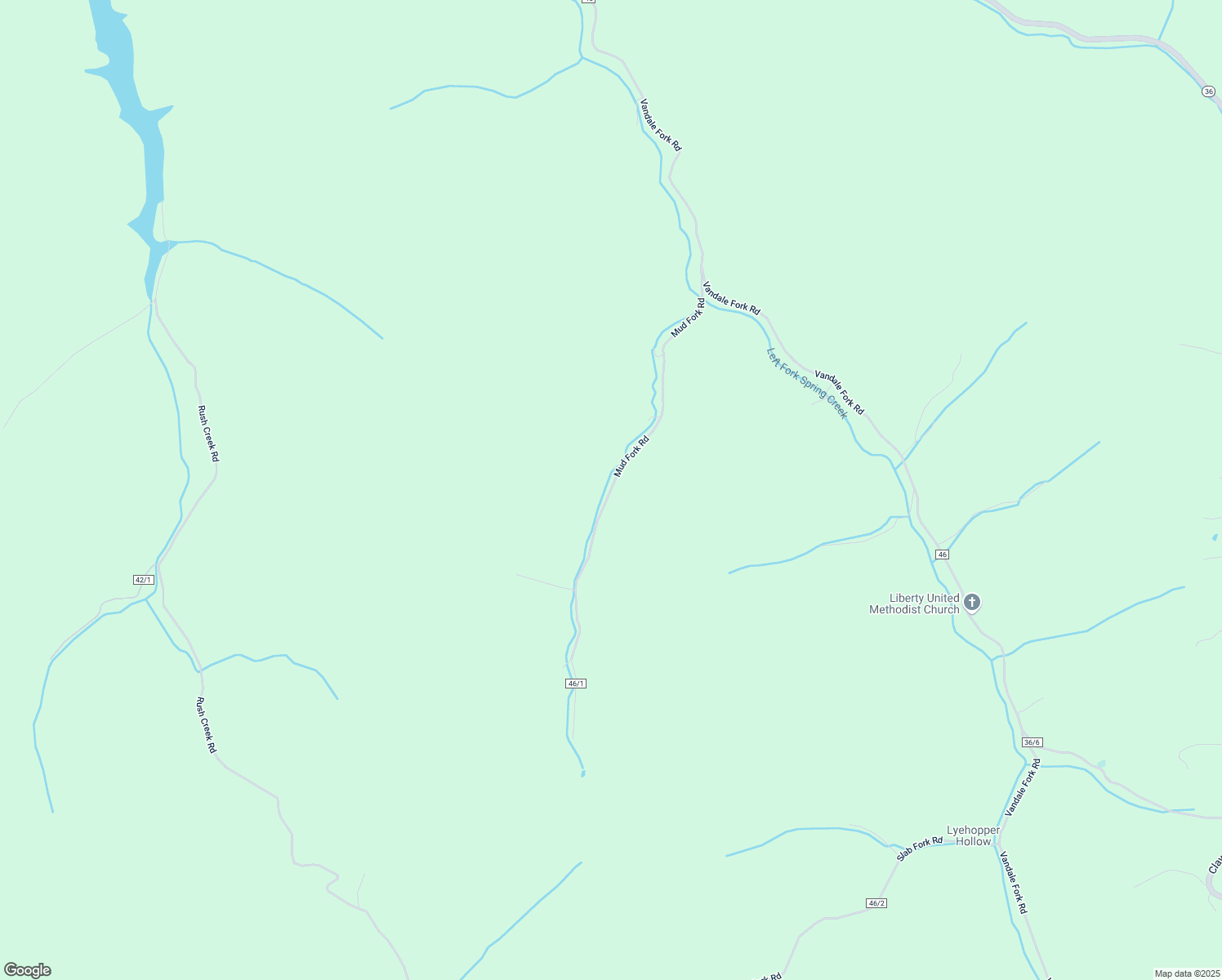 map of restaurants, bars, coffee shops, grocery stores, and more near Mud Fork in Roane County