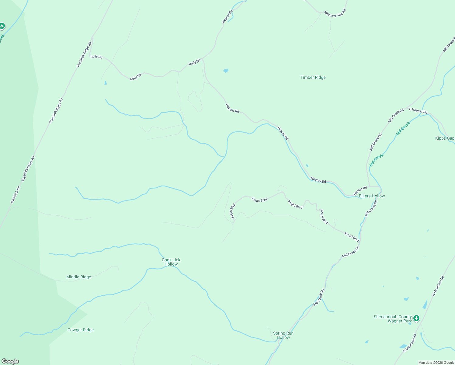 map of restaurants, bars, coffee shops, grocery stores, and more near 364 North Maple Road in Mount Jackson