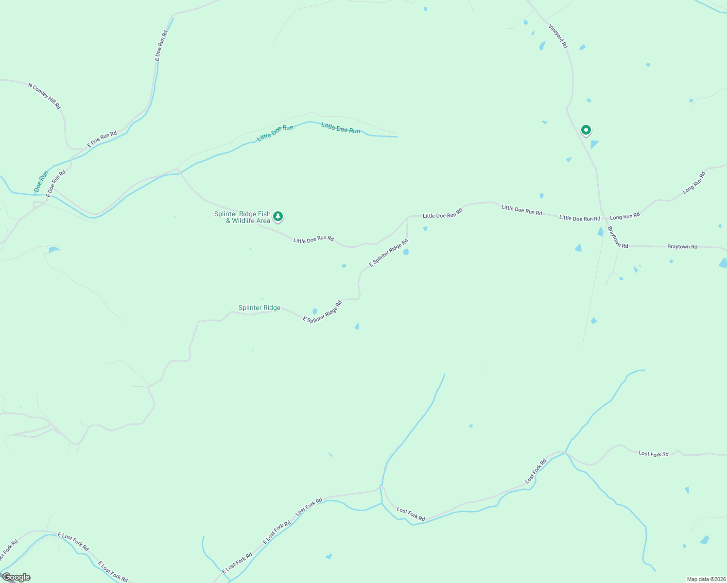 map of restaurants, bars, coffee shops, grocery stores, and more near 48 East Splinter Ridge Road in Madison