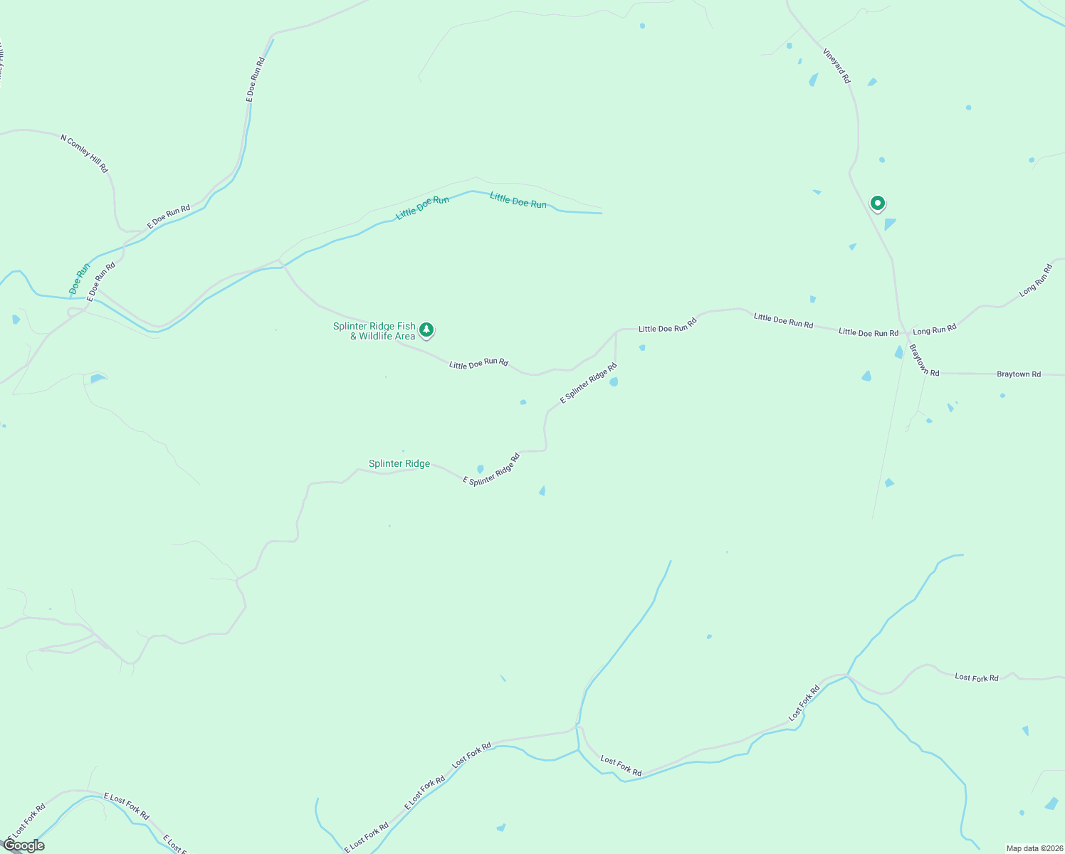 map of restaurants, bars, coffee shops, grocery stores, and more near 48 East Splinter Ridge Road in Madison