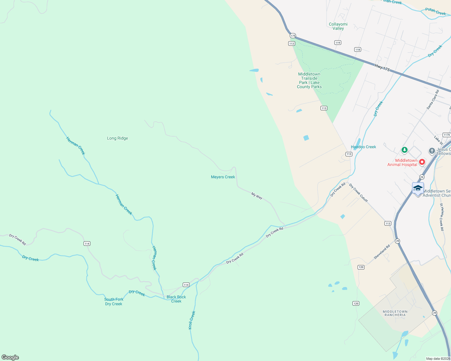 map of restaurants, bars, coffee shops, grocery stores, and more near 21575 My Way in Middletown